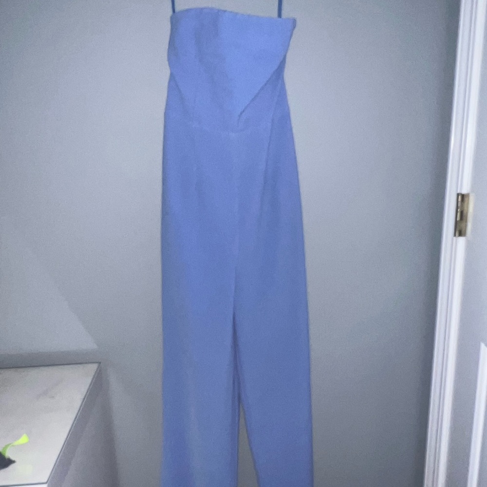 NBD Cornblue Strapless Jumpsuit
